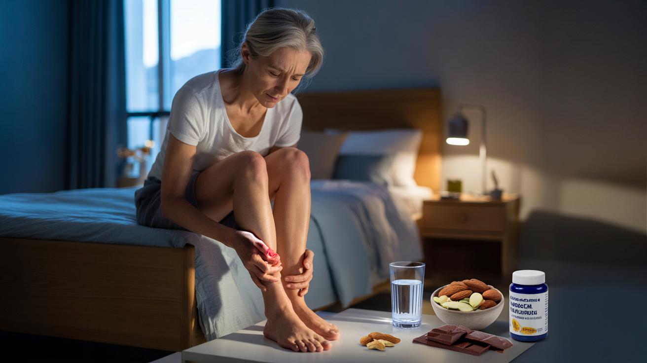 dziecko kopie piłkę na trawie trzymając się lekko za łydkę